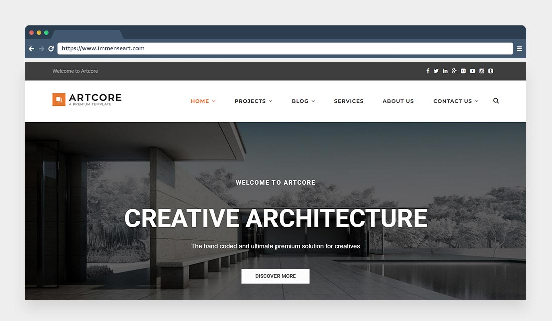 Artcore - Building Architecture WordPress Theme