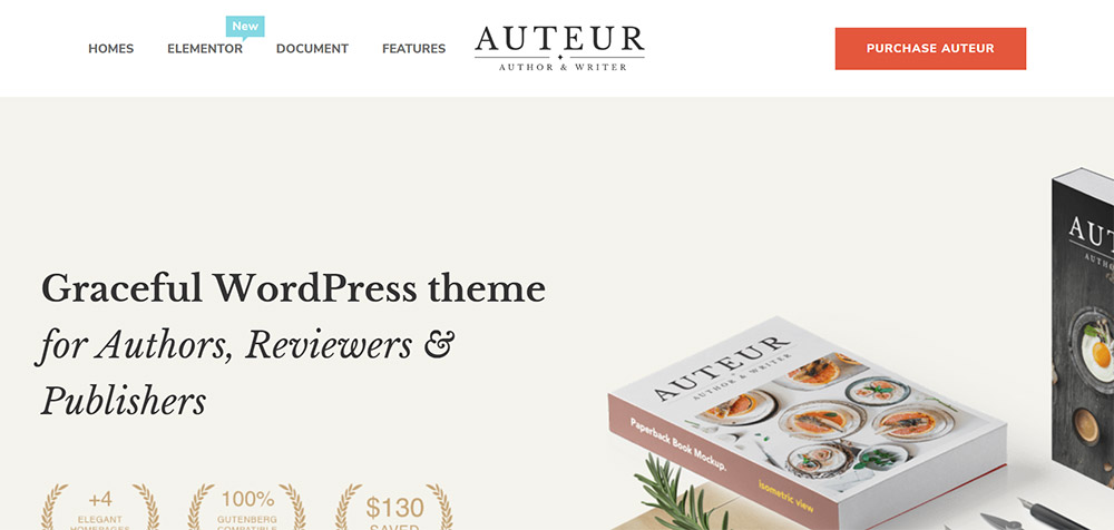 Auteur – WordPress Theme for Authors and Publishers