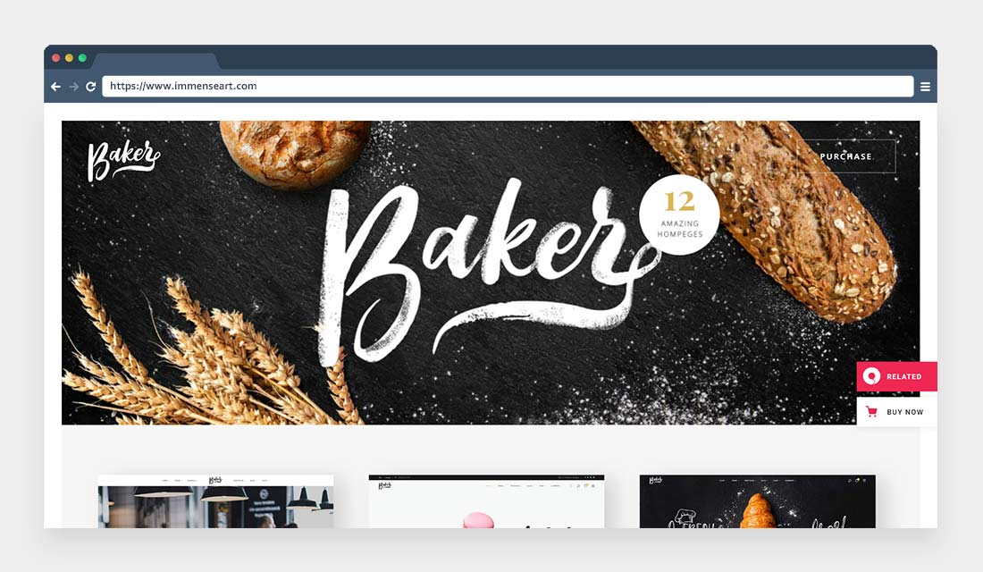 Baker-Fresh Bakery, Pastry and Cake Shop Theme
