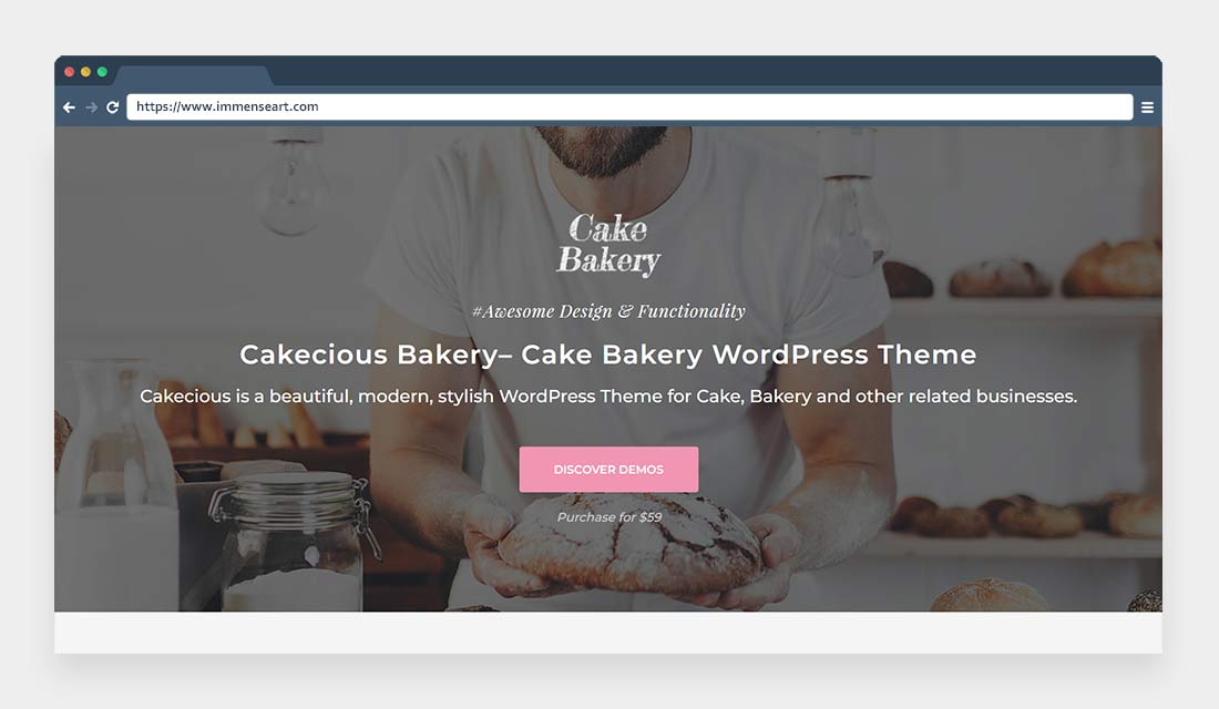 Cakecious-Cake Bakery Food WordPress Theme