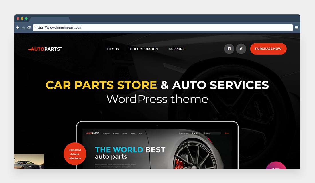 Car Parts Store & Auto Services WordPress Theme