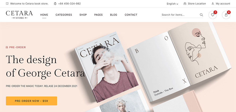 Cetara - Beautiful WordPress Theme for Authors
