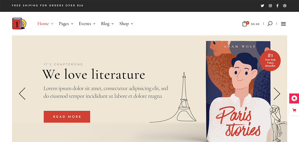 ChapterOne - Bookstore and Publisher Theme