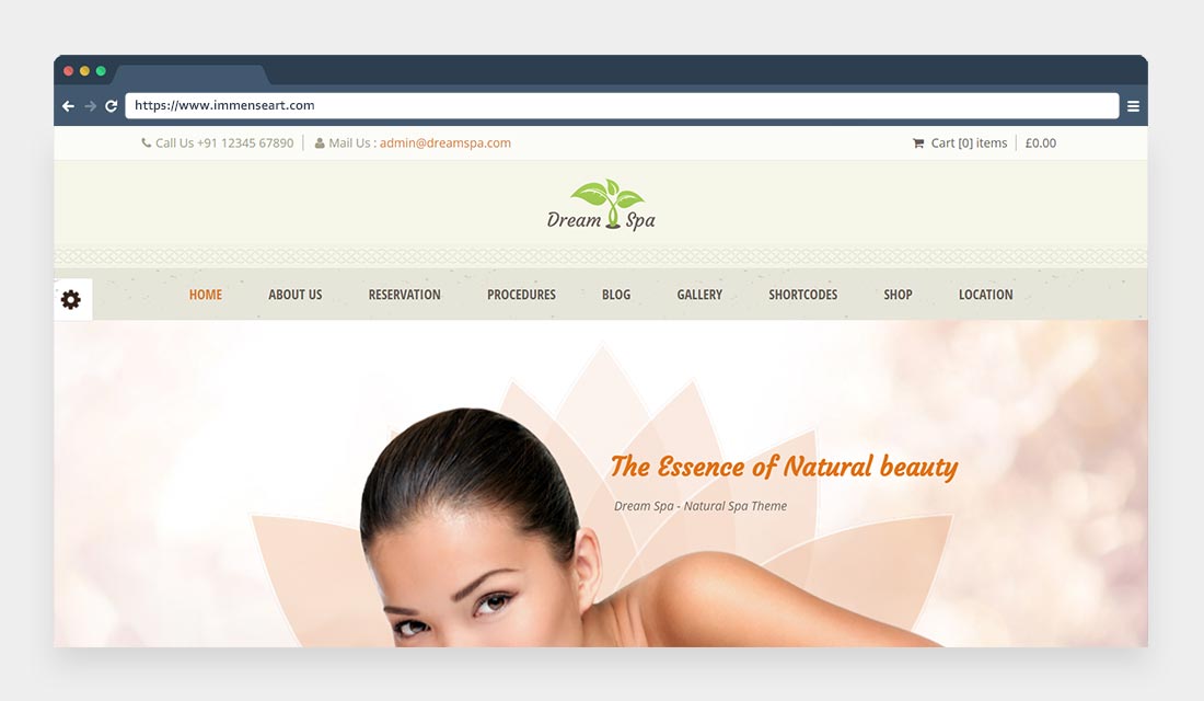 Dream Spa - WordPress Beauty Salon