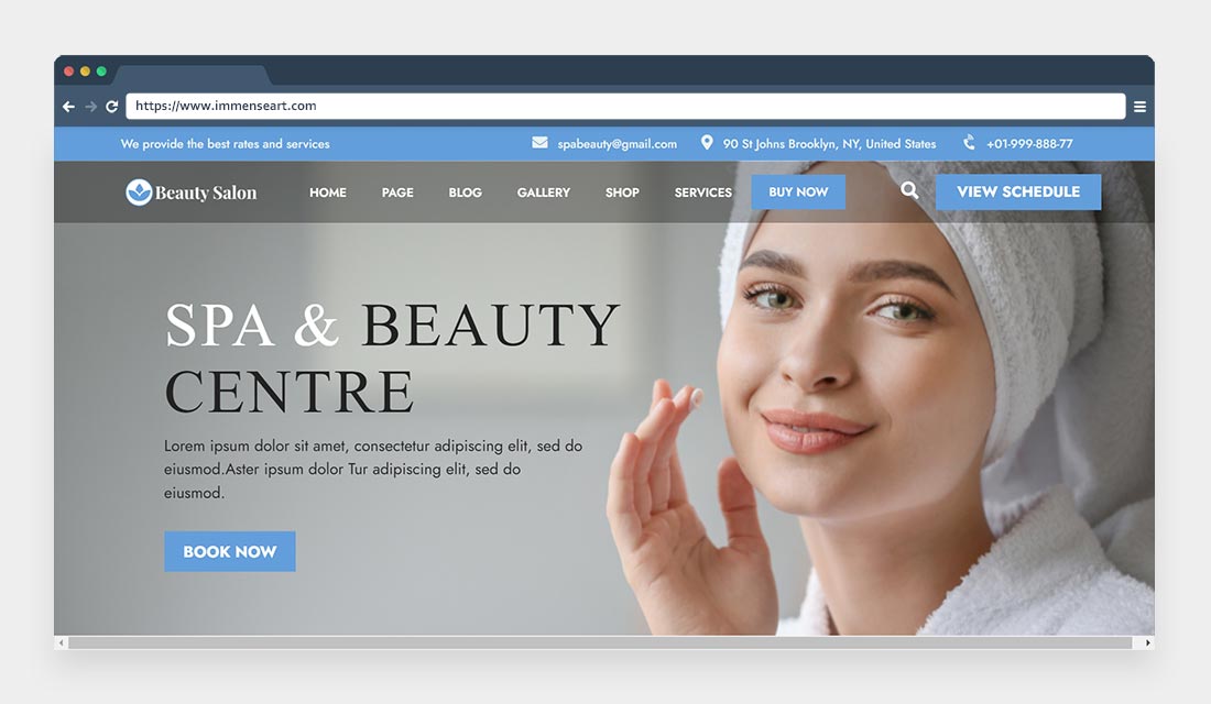 Free Salon WordPress Theme by Ovation Themes