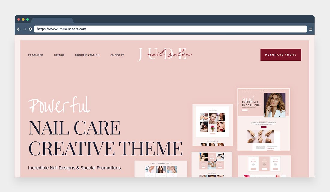 Jude-Nail Bar & Beauty Salon WordPress Theme