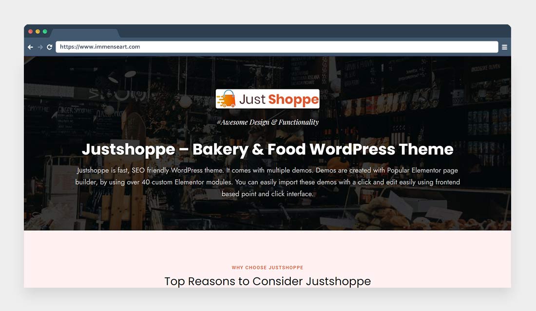 JustShoppe-Elementor-Cake,-Bakery-&-Food-WordPress