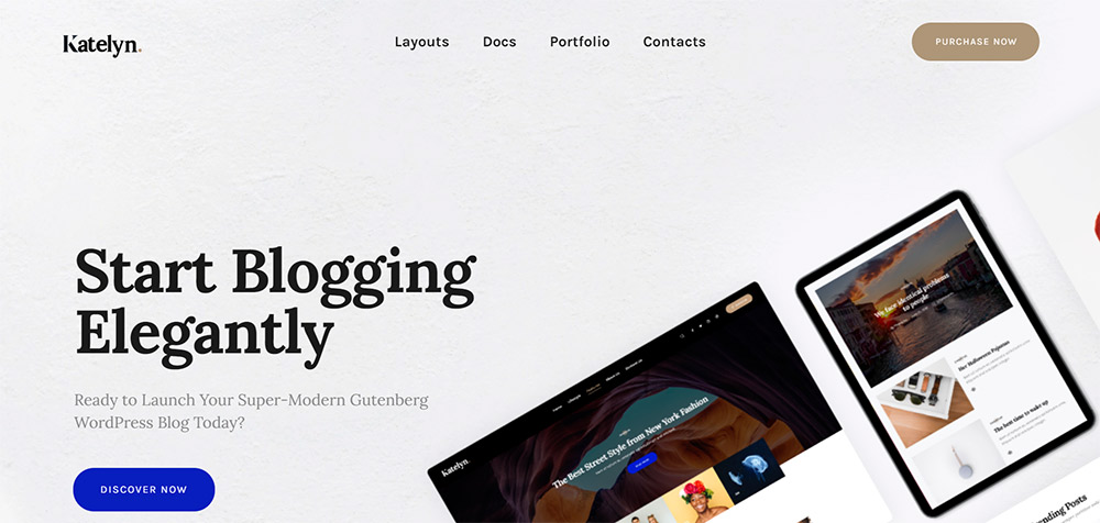 Katelyn | Creative Gutenberg Blog WordPress Theme