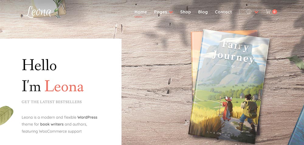 Leona - WordPress Theme for Book Writers and Authors