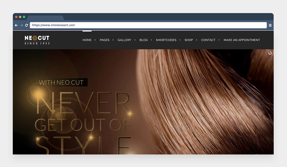 Neo Salon-Barber Shop WordPress Theme