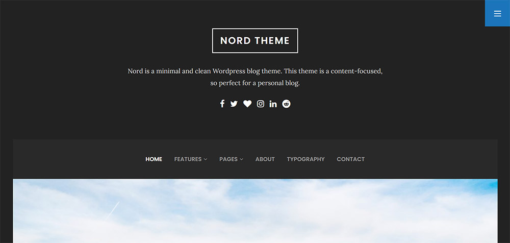 Nord - Minimal and Clean WordPress Personal Blog Theme