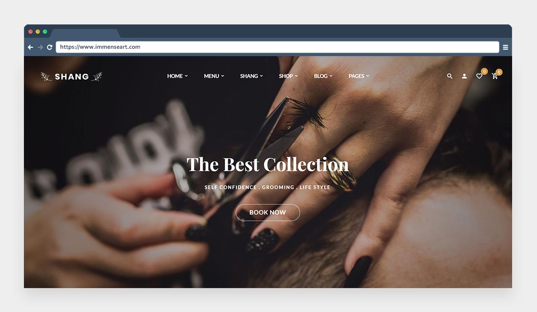 Shang-Hair Salon & Barber Shop WordPress theme