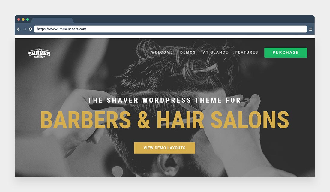 Shaver-Barbers & Hair Salon WordPress Theme
