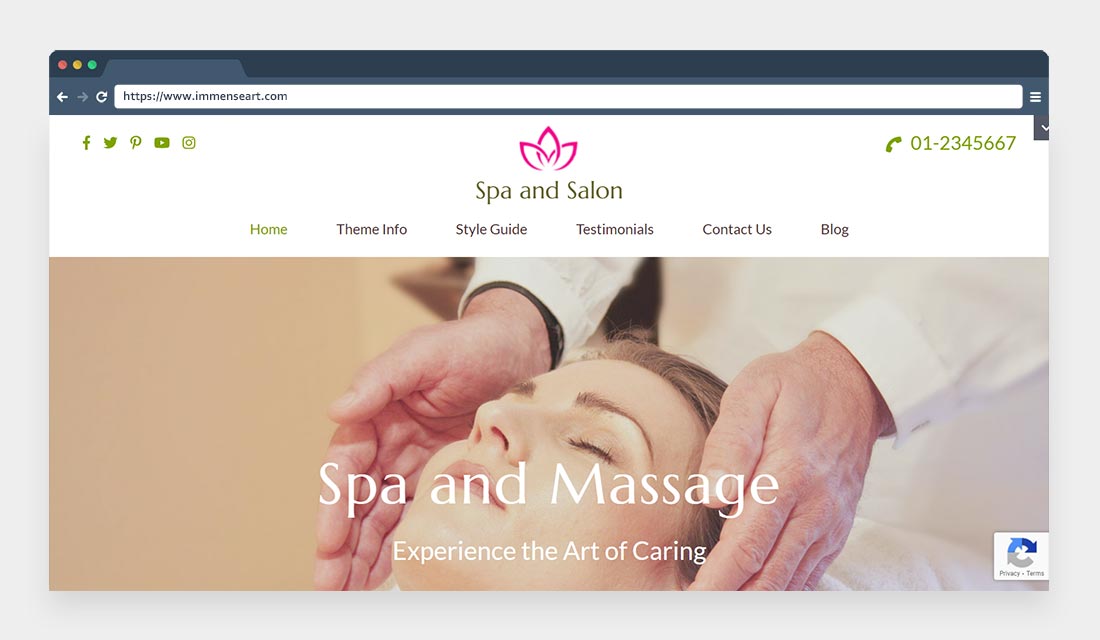 Spa and Salon WordPress Theme by Rara Themes