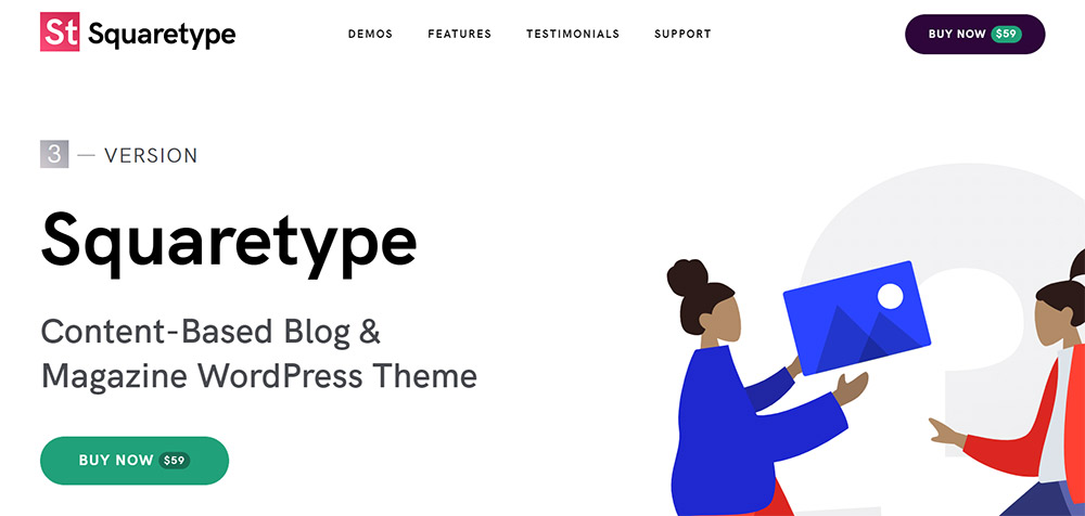 SquareType - Modern Blog WordPress Theme