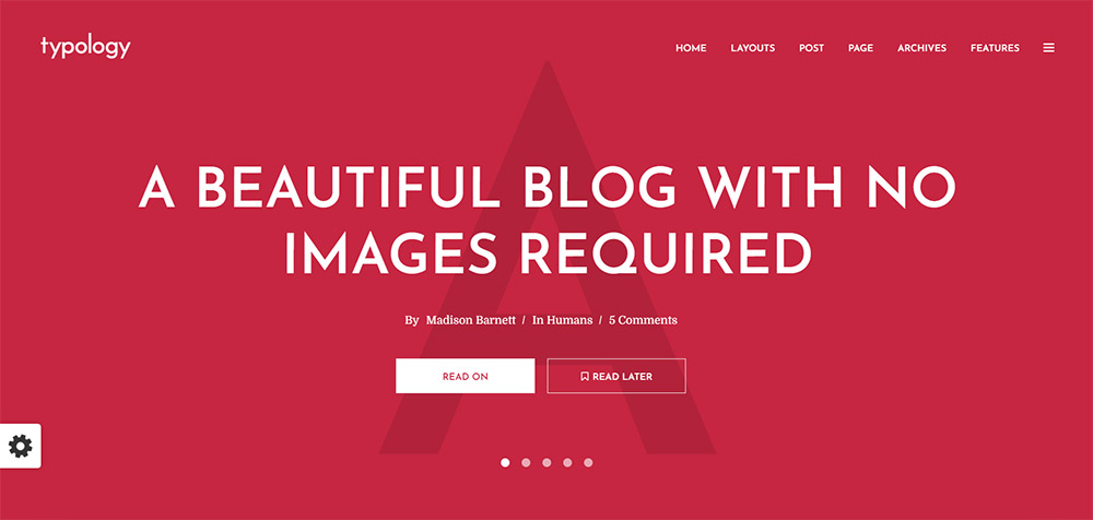 Typology - Minimalist Blog & Text Based Theme for WordPress