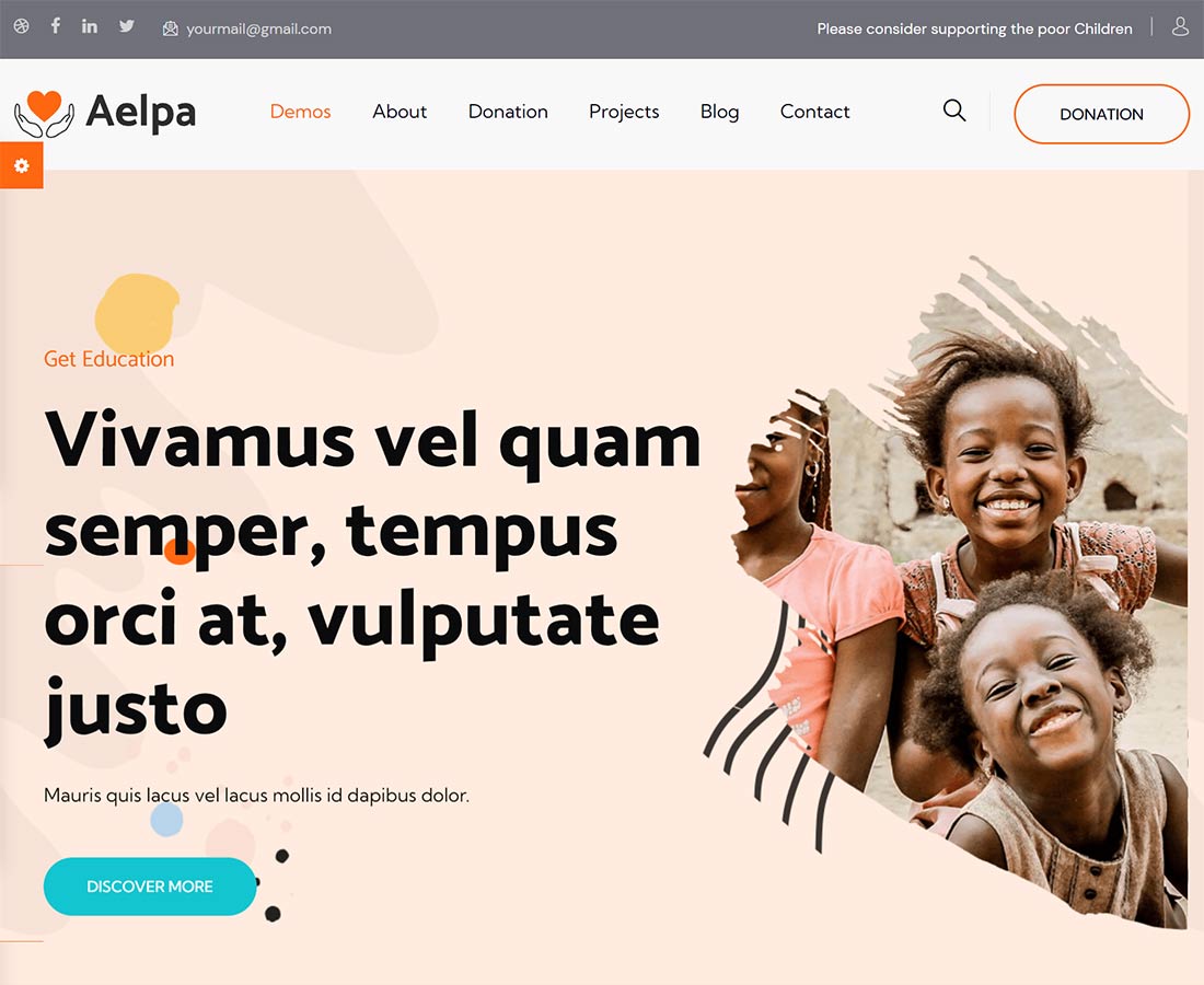 Aelpa - Nonprofit Charity WordPress Theme