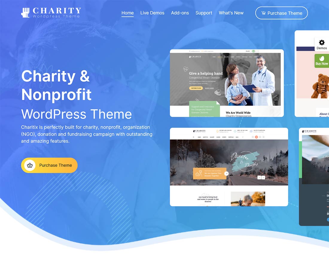 Charitix-Nonprofit Charity WordPress Theme