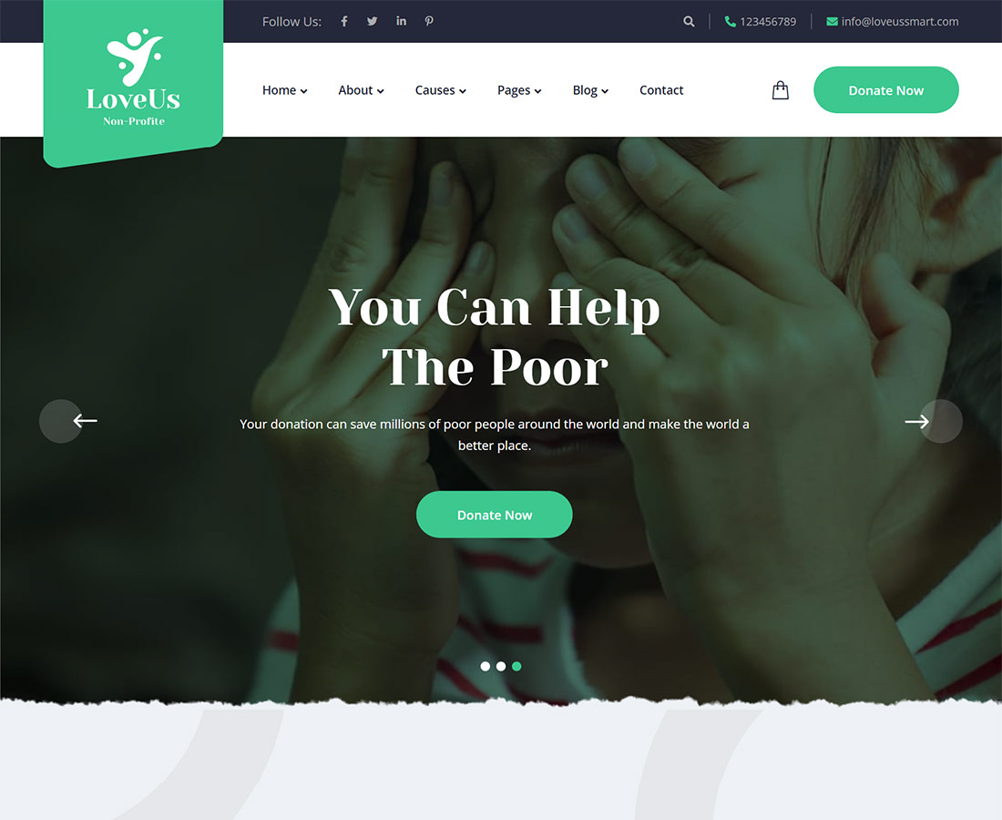 Charity WordPress Theme by Loveus