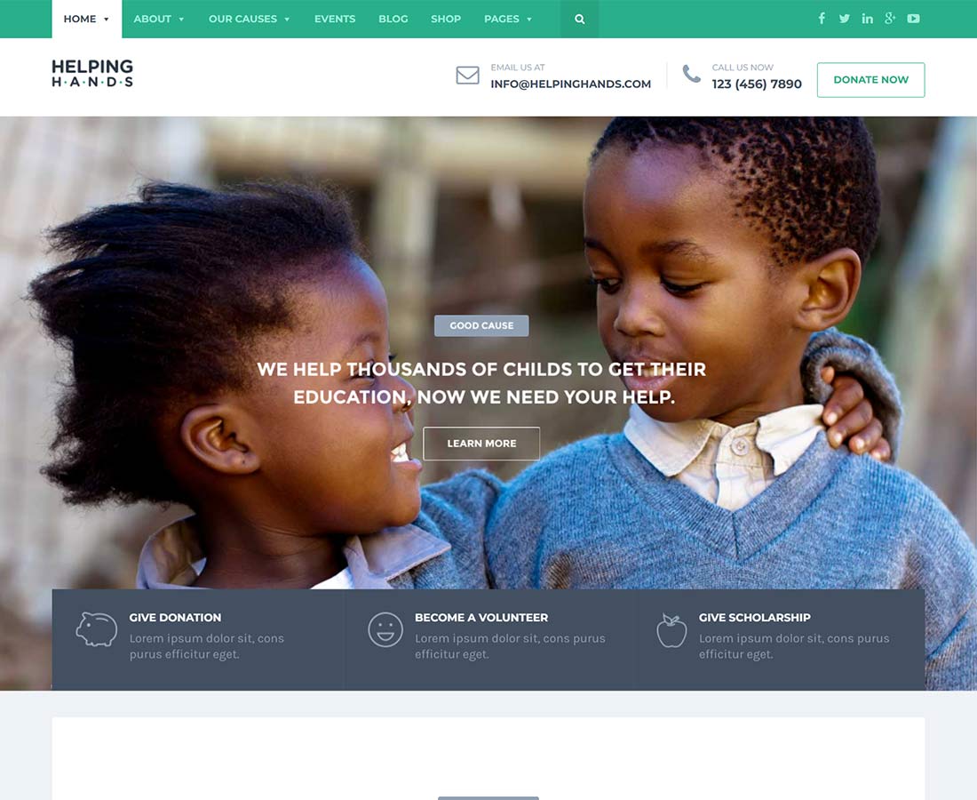 Charity WordPress Theme