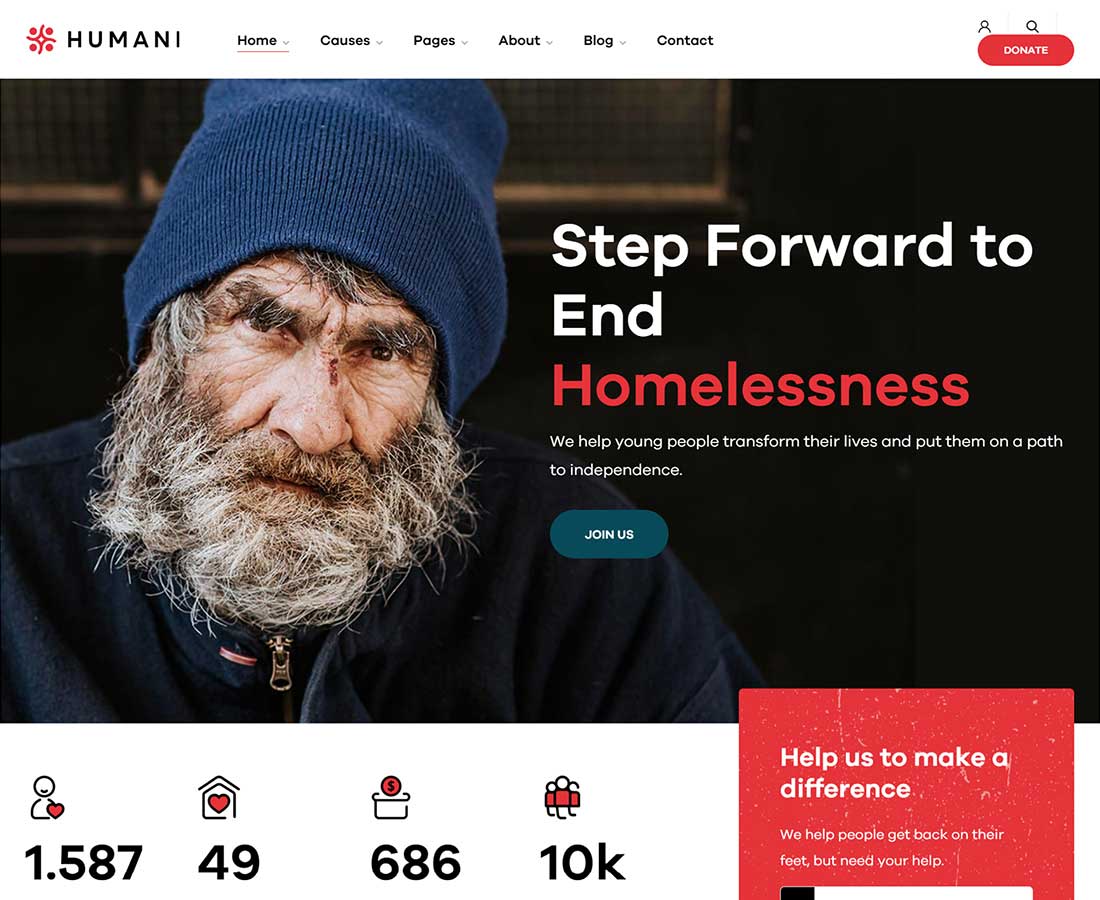 Humani Nonprofit & Charity WordPress Theme