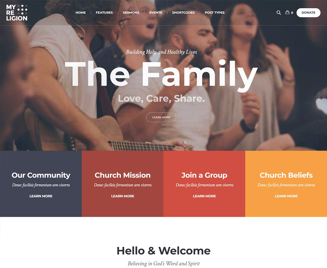 My Religion - Church & Charity WordPress Theme