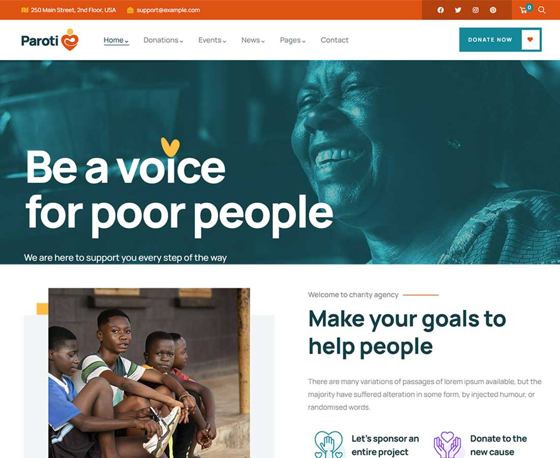 Parotid-Charity-WordPress-Theme